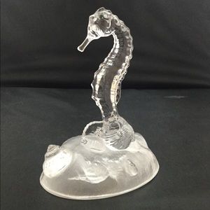 Vintage Crystal D’arques Sea Horse Figurine